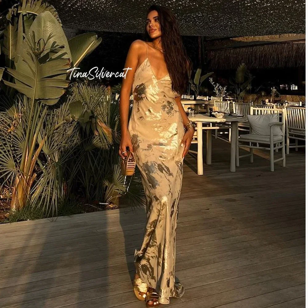 BLOGGER'S FAVE! Zara Foil Print Slip Dress NWT